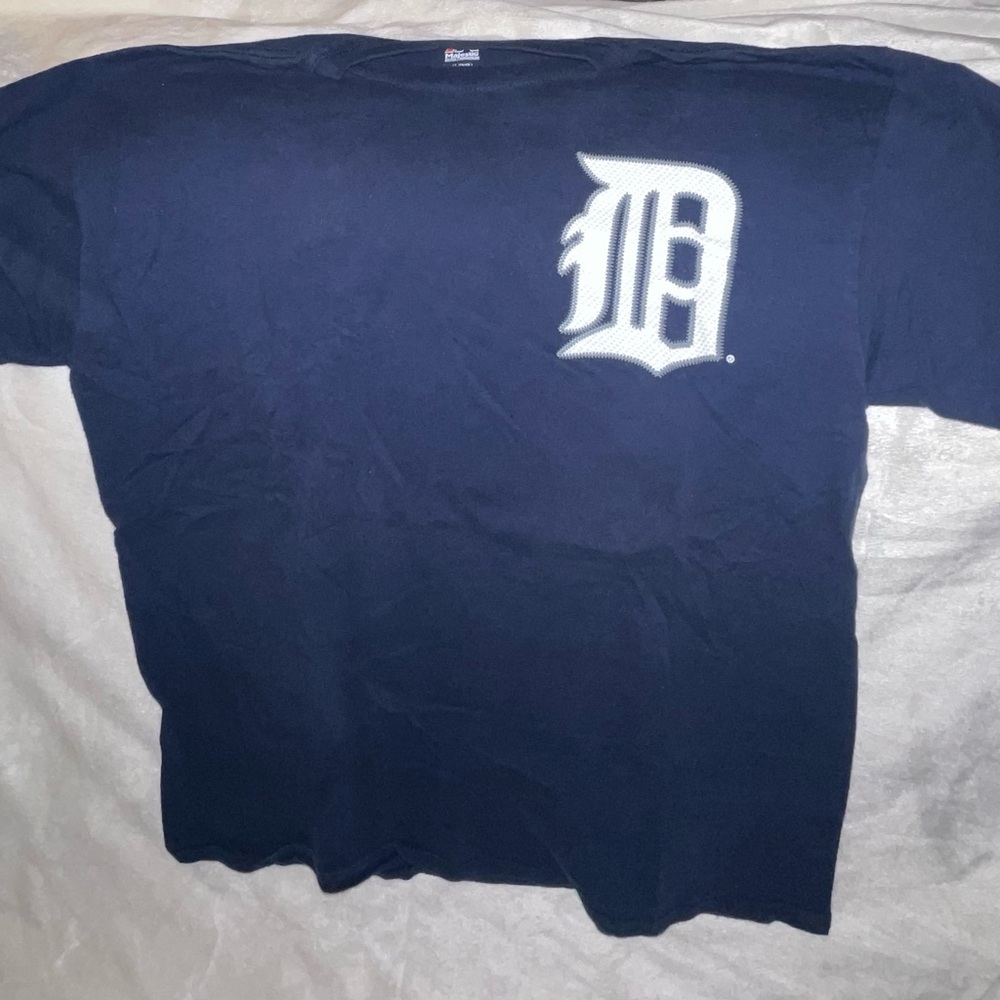 Detroit Tiger #24 Navy Blue Shirt